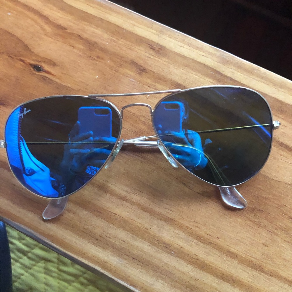 Blue and Gold RayBan Aviators